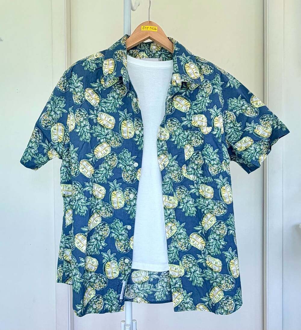 Goodfellow & Co Men’s Pineapple Short Sleeve Button Down Shirt Size XL